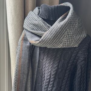 NWOT Gray and Brown Scarf